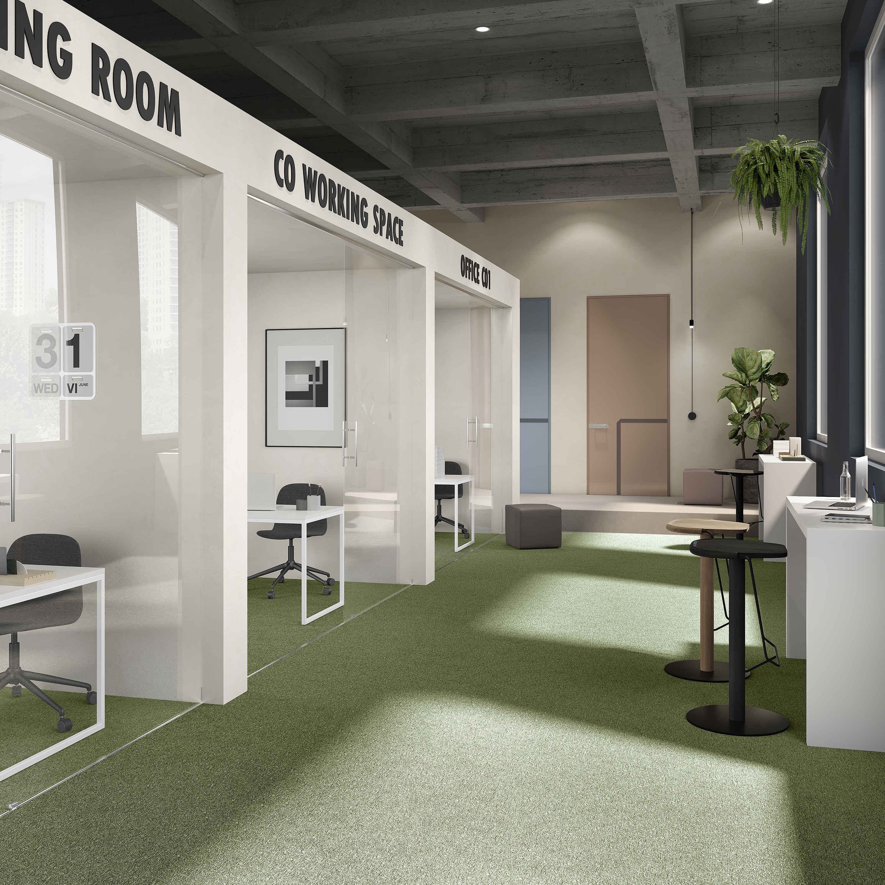 Ковровая плитка Medusa Tile 21 (500*500*5 мм) — купить в Адлере