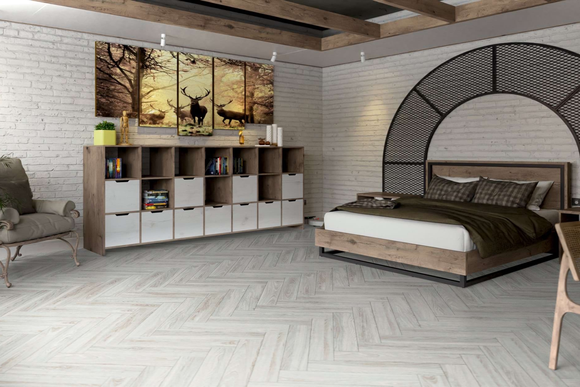 Инженерный паркет «Damy Floor» Ванильный (укладка елочкой) — купить в Адлере