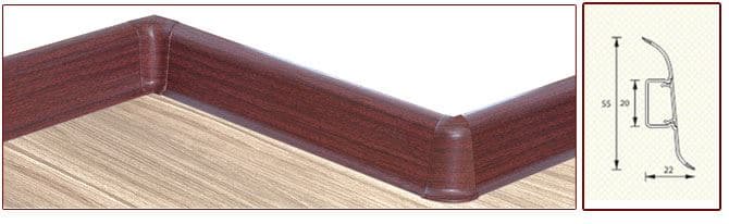 Плинтус "Идеал" пластиковый Комфорт Дуб пепельный (2500*22*55 мм) — купить в Адлере