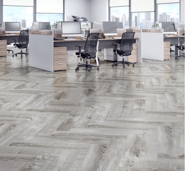 Виниловый ламинат SPC "Cronafloor" Herringbone Дуб Страсбург (640*128*4,5 мм) — купить в Адлере
