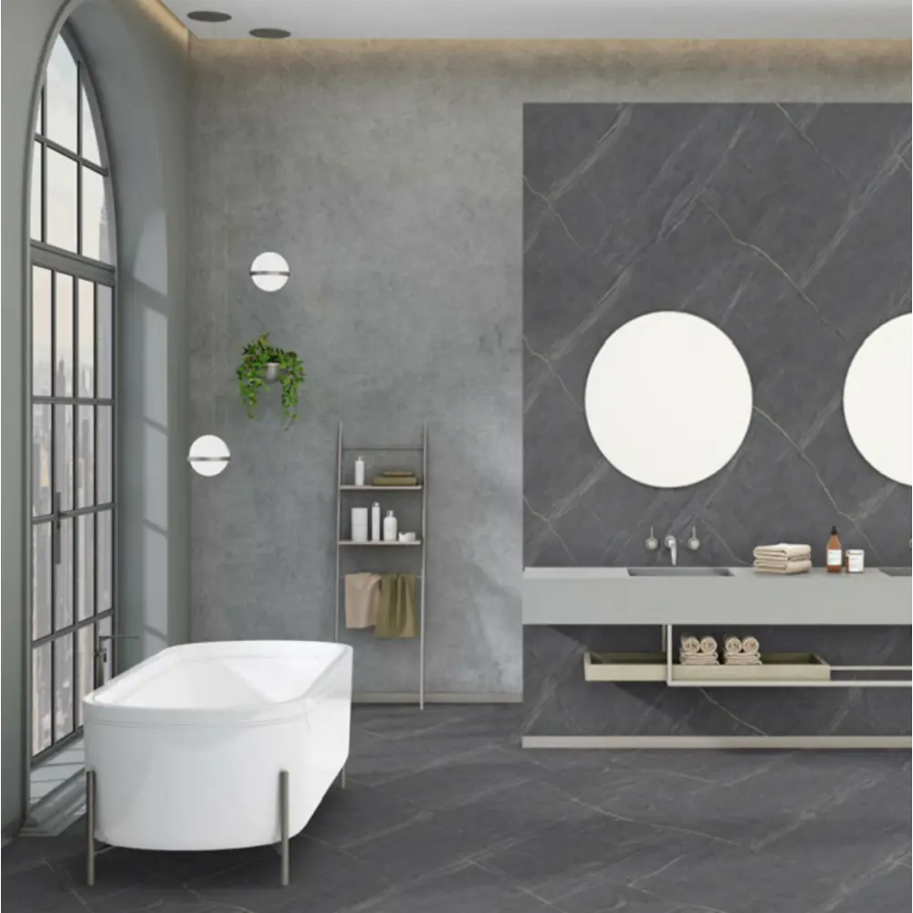 Керамогранит "Sonex" Divine graffite карвинг 60x120см цвет графит с прожилками — купить в Адлере