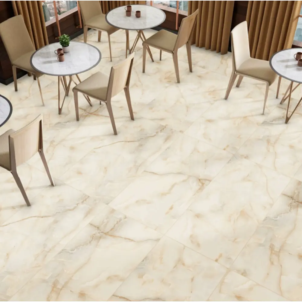 Керамогранит "Sonex" Honey onyx Glossy полированный 60x120x0.82см цвет бежевый с разводами — купить в Адлере