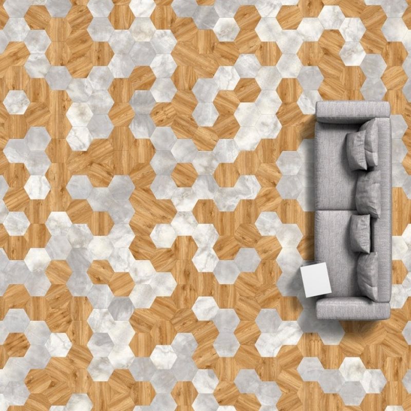 Виниловая плитка Big Hexagon 261 (452,64*392*2,5 мм) — купить в Адлере