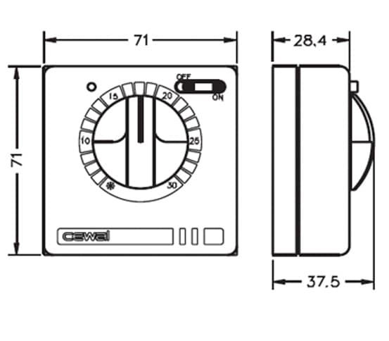 Терморегулятор Cewal RQ10 — купить в Адлере