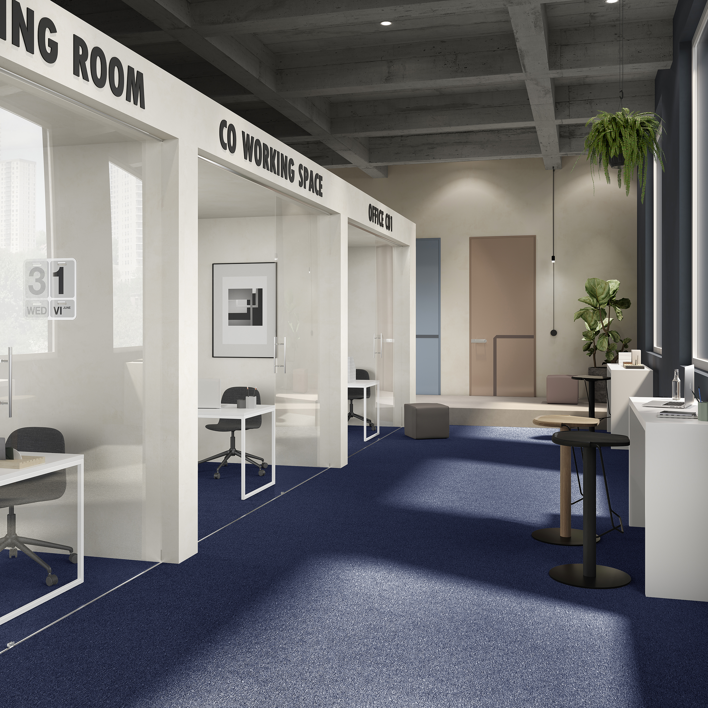 Ковровая плитка Medusa Tile 77 (500*500*5 мм) — купить в Адлере