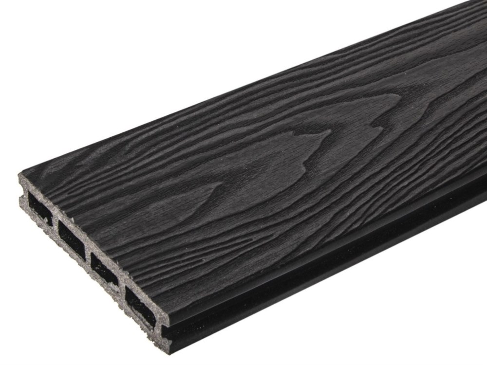 Террасная доска антрацит TalverWood 150*25мм 3D текстура дерева брашинг — купить в Адлере